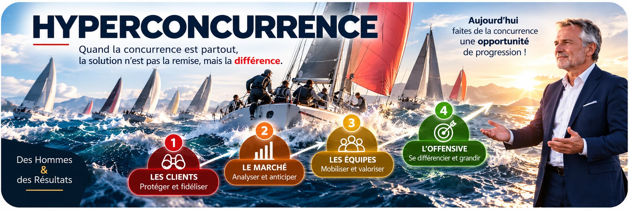 Hyperconcurrence : protéger ses clients, analyser le marché, mobiliser les équipes et passer à l’offensive.