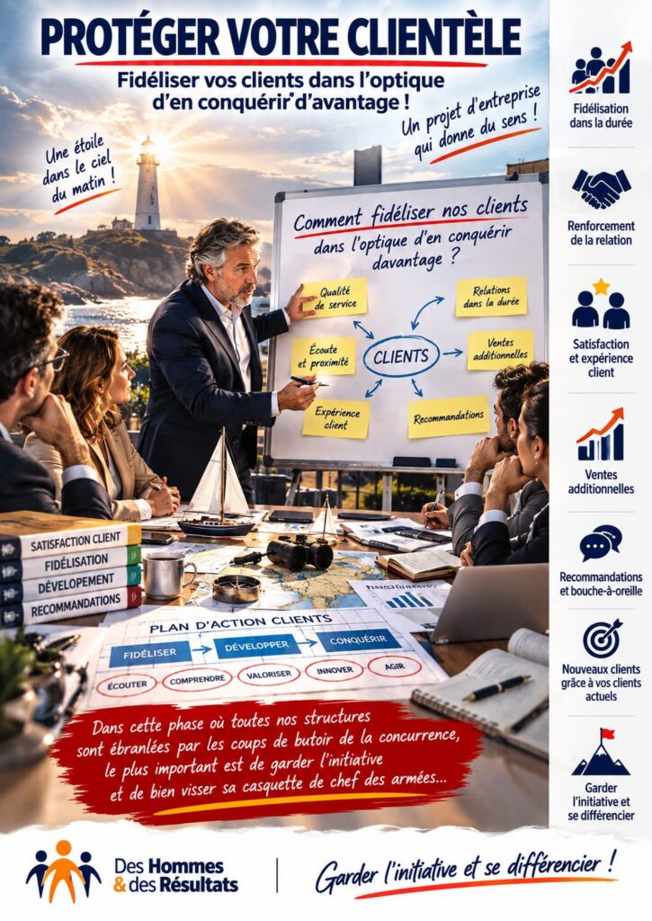 Protéger sa clientèle en phase d’hyperconcurrence : fidéliser les clients actuels pour renforcer leur satisfaction, développer les recommandations et conquérir de nouveaux clients.