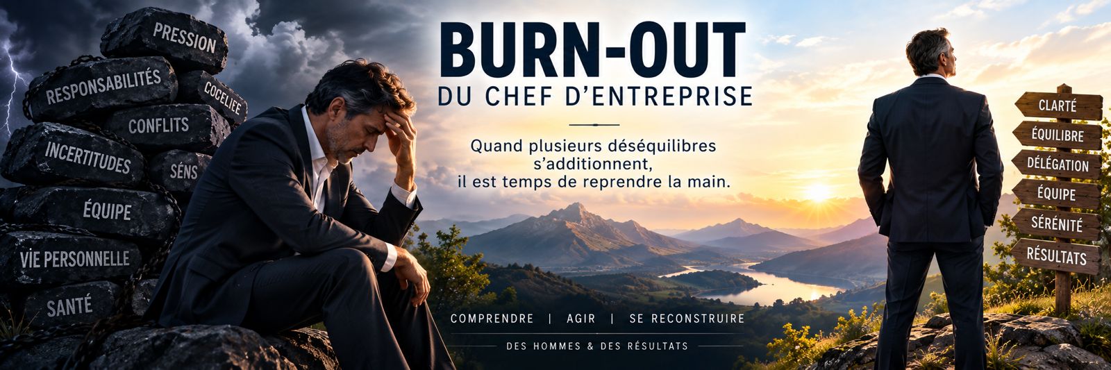 Burn-out du dirigeant : plusieurs pressions qui entrent en résonance jusqu'au basculement