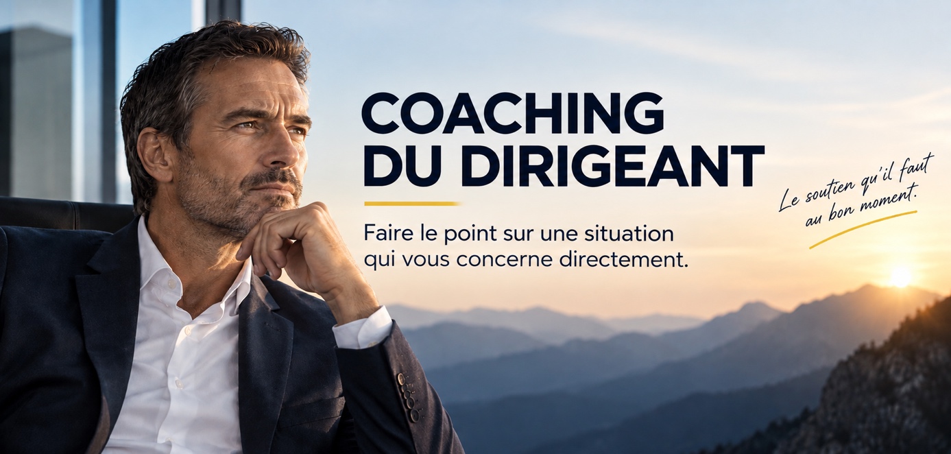 Coaching de dirigeant : un dirigeant prend du recul pour faire le point sur une situation qui le concerne directement