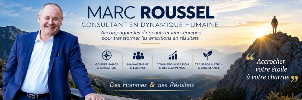 Marc Roussel, consultant en dynamique humaine : gouvernance et direction, management et équipes, commercialisation et développement, transformation et croissance